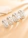 Inactwin Chunky Gold Bracelets for Women Trendy Wide Wrist Silver Bangles Bracelet Stack Statement Bangle Fashion Jewelry Gift Accessories (4pcs Silver -1)
