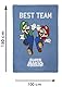 CARTOON Kinderdecke Super Mario und Luigi 100 x 150 cm Fleecedecke 100% weiches Polyester 210gsm