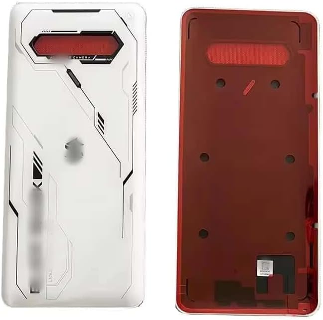 YOOOKOOO Compatible Rear Back Cover for Xiaomi Black Shark 4S Pro – Battery Door Housing Replacement Part (White No Lens)