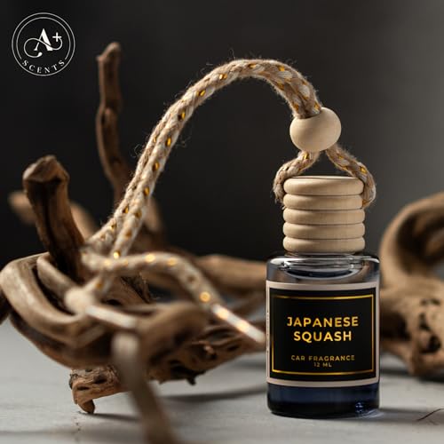 Image of Inspired by Popular Squash Scent - Long Lasting Car Freshener - Lasts up to 60 days - Japanese Squash (Light Citrus Refreshing Scent) - A+ Scents Car Hanging Diffuser