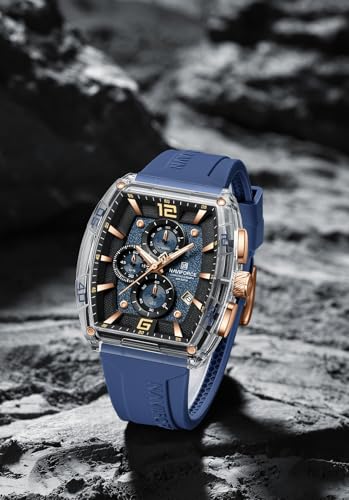 Image of NAVIFORCE NF6101 Multifunctional Chronograph dial with Silicon Strap Analog Watch