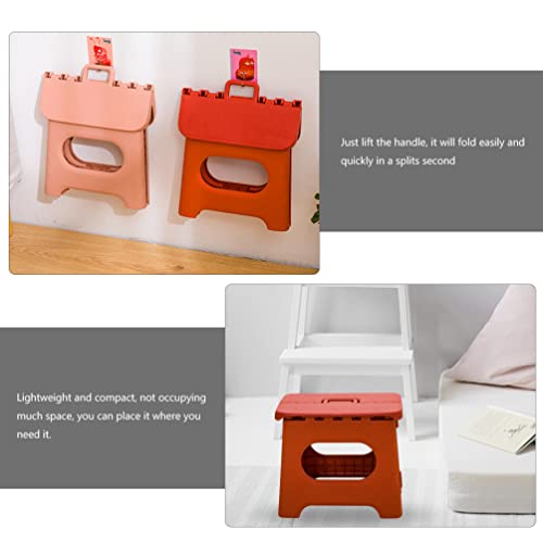 VICASKY Banqueta de Passo Dobrável Punho Portátil Colapsible Banquinho de Plástico para Escritório B