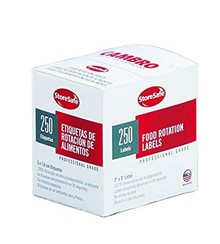 Cambro 23SLB6250 Store Safe Food Rotation Labels - 250 / RL