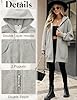 Vancavoo Womens Zip Up Hoodie Ladies Longline Fleece Sweatshirts Casual Long Sleeve Jacket Loose Hooded Coat Plus Size Outwear Hoody with Pockets,Light grey,S #3
