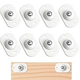 8 Pcs Self Adhesive Caster Wheels Appliance Rollers Appliance Slider 360° Swivel Universal Wheel Small Casters Sticky Pulley for Kitchen, Trash Can, Small Furniture, Storage Box (White)