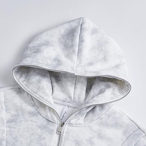 Men's Tie Dye Zip Up Hoodie Slim Fit Casual Streetwear Pullover Sweatshirt Lightweight Jacket For Teen Boys And3