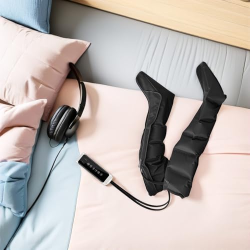 Bottes de compression appareil de massage jambes pression air noire - 4