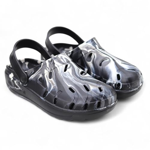 Image of Red Tape Men's Discover Marble Effect Clogs | Comfortable Slip-On Sandals with Adjustable Back Strap