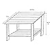 Shine Company Providence Rectangular Solid Wood Side Table, Outdoor Adirondack Small Patio Table – Natural