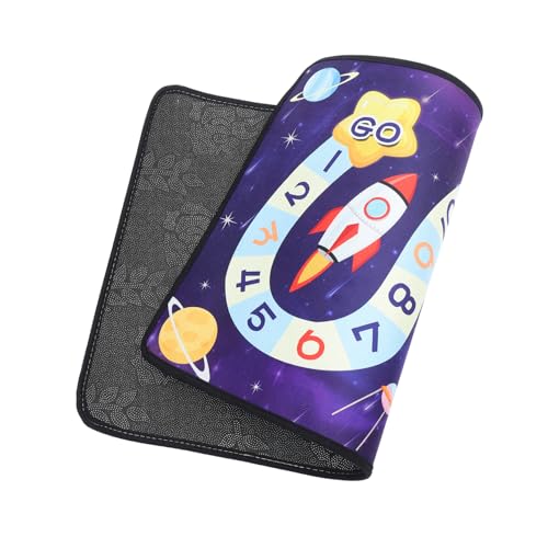 Garneck Educational Carpet Thick Cartoon Crawling Mat Soft Villus for Early Learning Fun Playroom Activity Rug