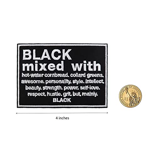 Patch BLM noir brodé et thermocollant pour customiser les vêtements - 3