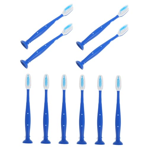 WEKADRIN 10 piezas Cepillo de Dientes Institucional Cerdas Suaves para Limpieza Dental Cuidado de Encías Mango Corto Soporte Vertical Uso Prisiones y Centros de Detención