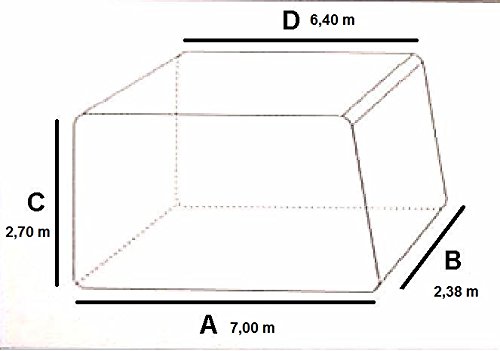 Europe Funda Protectora para Caravanas y Alquiler de Mobil-Home Altura 2,70 Longitud M-7,00 M Ancho 2,38 M Talla 8 Verano y Cubierta de Invierno