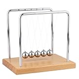 Smilesorg Newton's Cradle Balance Balls Fascinating Physics Gadget for Home and Office 5 Beads