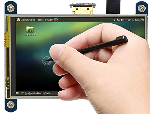 Image of waveshare 4 inch HDMI LCD IPS Display 800x480 Resolution Resistive Touch Screen HDMI Interface for Raspberry Pi 4B /3B+ /3B /2B /B+ /A+ /Zero W,Support Raspbian /Ubuntu /Kali /Retropie