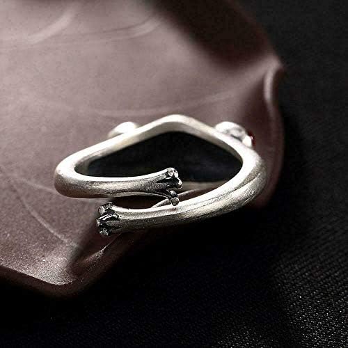 Vintage Frog Animal Ring, Creative Ring, Open Ring, Ring Jewelry, S925 Silver (silver color)