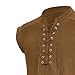 Renaissance Costume Men Pirate Shirt Sleeveless Lace-up Medieval Viking Outfit Steampunk Gothic Top Tunic Brown Small