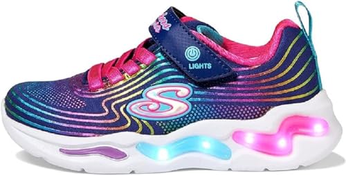 Catálogo para Comprar On-line Tenis de Foquitos los más recomendados. 50 Skechers - Tenis ondulados para niños, Azul Marino/Multicolor, 14 MX Niñito