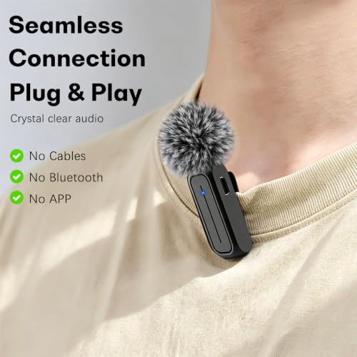 Image of MAYBESTA Wireless Mini Microphone for iPhone & Android Phone | Lapel Microphones with Charging Case, Clear Voice, Noise Cancelling, 2 Clip on Content Creator Mics for Tiktok YouTube Vlog