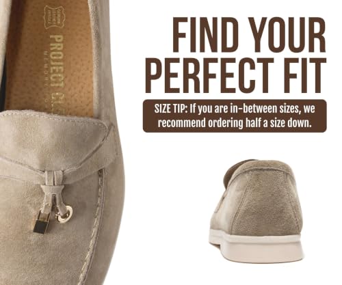 Image of Project Cloud 100% Genuine Leather Slip-on Casual Loafers for Women | Memory Foam Insole Lightweight Womens Loafers - Non-Slip Moccasins Comfortable Casual Footwear - Comfortable Loafers Women