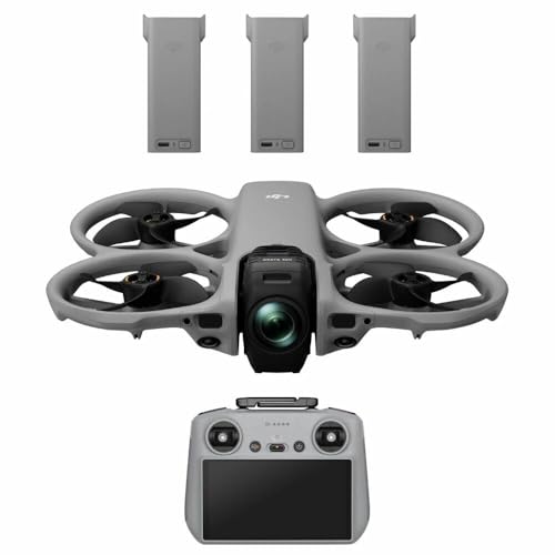 DJI Avata 360 Fly More Combo (RC 2), 360°-Drohne mit 1-Zoll-8K-360°-Imaging für FPV- und Luftaufnahmen, 360°-Kameradrohne mit Propellerschutz. Enthält die RC 2 für präzise Steuerung und drei Akkus.