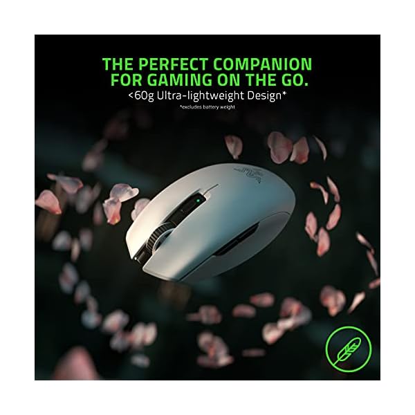 Razer Orochi V2 Mobile Wireless Gaming Mouse: Ultra Lightweight - 2 Wireless Modes - Up to 950hrs Battery Life - Mechanical Mouse Switches - 5G Advanced 18K DPI Optical Sensor - White - Image 3
