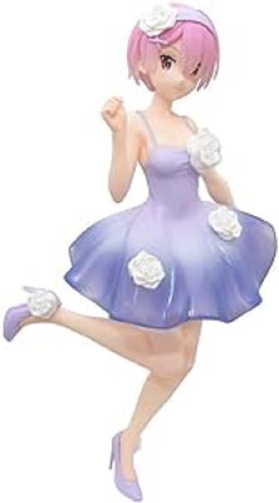 RE ZERO - Ram "Flower Dress" - Statuette Trio-Try-iT 21cm, Pink