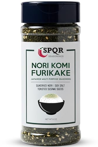 Nori Komi Furikake Multi-Purpose Rice Seasoning XL 8 oz. Jar Sugar Free by SPQR Seasonings