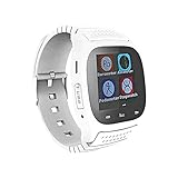 Esimple Smart Watch Unlocked Touchscreen Smartwatch Compatible Android/BT Call 1.5'' LCD Screen Altimeter Text Notification Sync Music Player Camera Smart Watches for Women Men White