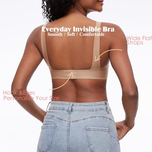 Square Neck Seamless Bralette Wireless Bra for Women - No Show Push-Up With Padding Lift - Scoop Neck4