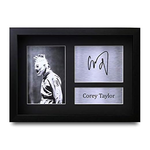 HWC Trading Corey Taylor A4 Incorniciato Firmato Regalo Visualizzazione Delle Foto Print Immagine Autografo Stampato Per Slipknot Gli Appassionati Di Musica
