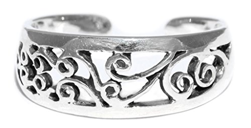 Windalf Damen Zehen Ring Thalia 7 mm verstellbar offen Vintage...