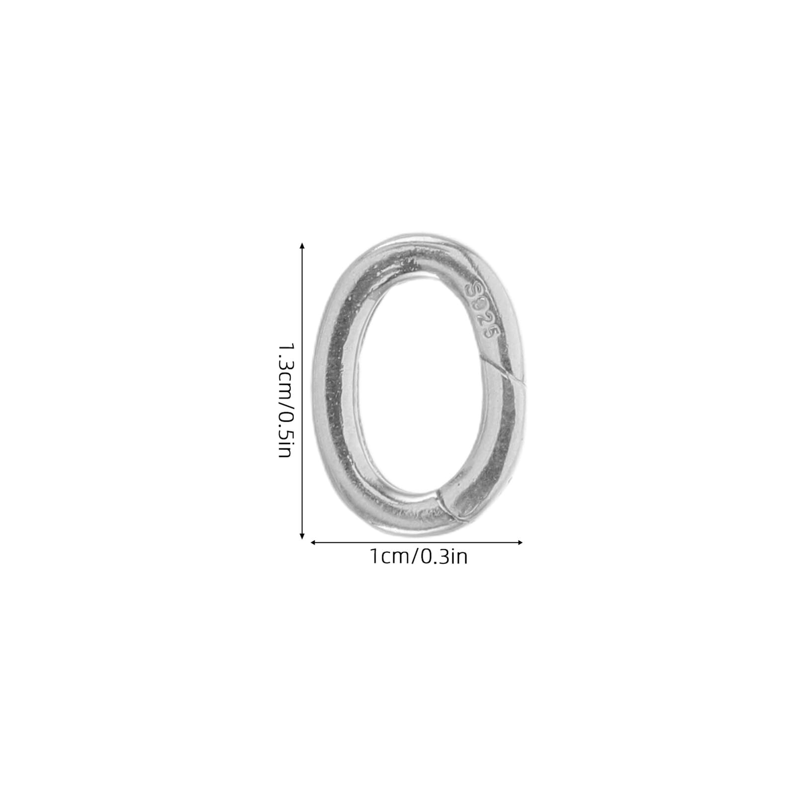 2 Piezas Cierres de Resorte Ovalados para Joyería, Conectores Metálicos 10Mm X 13Mm, Pack de 2 Unidades, Accesorios para Fabricación de Collares y Pulseras, Cierre Conector Seguro