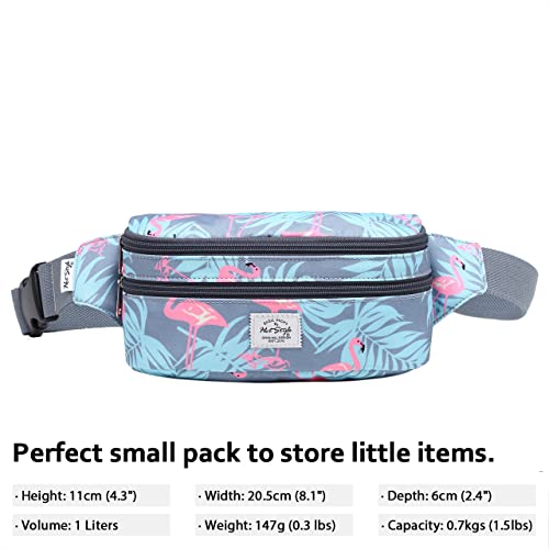Image of 521s Fashion Waist Bag Cute Fanny Pack | 8.0 inchx2.5 inchx4.3 inch | Millennial Flamingos