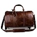 Adult Fashion Wheeled Luggage Travel Duffel Bag Rolling Suitcase Trolley Overnight Weekender Gym Tote Handbag Briefcase Sports Overnight Gym Luggage Weekend T(Brown,Glossy Leather)