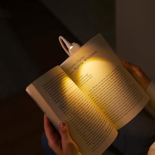 Générique lampe de lecture rechargeable par USB, clip LED blanc chaud pour lit de lecture, luminosité réglable Protection des yeux Lumière de livre Utilisable à nuit