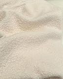 Tissus et Nappes Westeel - Tissu Lainage Bouclette Écru - par 50cm - Largeur 160cm 350g/m2 Tissu pour Manteaux Doublures Plaids Couvertures Polaires