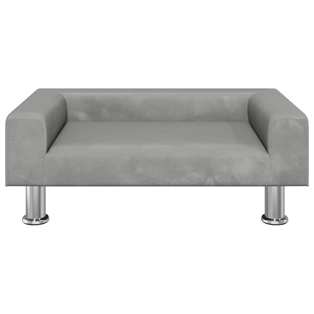 Sofa dziecięca jasnoszara 70 x 45 x 26,5 cm, aksamitna sofa do pokoju dziecięcego, mebel do siedzenia, wytrzymały, trwały, miękki materiał dla dzieci w wieku 3-6 lat