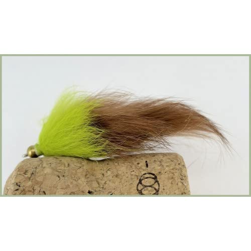 Mosche Da Pesca Bunny Leech 3 Pz Bianco E Chartreuse Taglia 10 - Troutflies UK