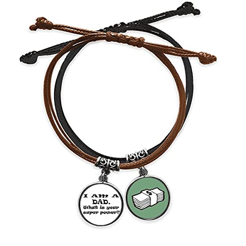 Pulsera Padre resistente para festivales y uso diario de cuero 1