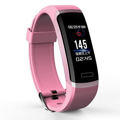 HUOQILIN Rastreador De Ejercicios Reloj Inteligente Resistente Al Agua con Presión Arterial Rastreador De Actividad con Frecuencia Cardíaca Y Monitor De Sueño Regalo para Hombres Mujeres Y Niños,Pink