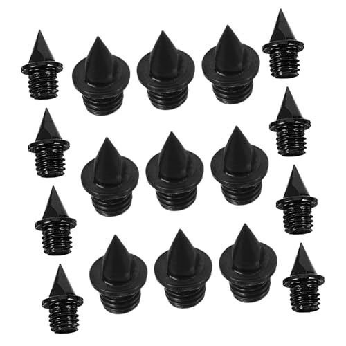 Hemobllo 20 Piezas Clavos para Zapatillas de Pista de Acero Punta Cónica Pequeña para Atletismo y Salto Repuestos Resistentes y Estables con Llave para Instalación Fácil