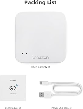 TMEZON Smart Lock Wi-Fi Gateway,Paired with Smart Door Lock to Realize APP Remote Control, Compatible with TUYA APP (Model: H2 /T8)