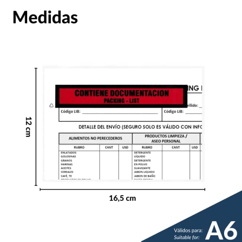 Raylu Paper® - Dokumententaschen, selbstklebend, für Versandliste, transparent, mit Selbstverschluss, 1000 Stück (Größe A6)