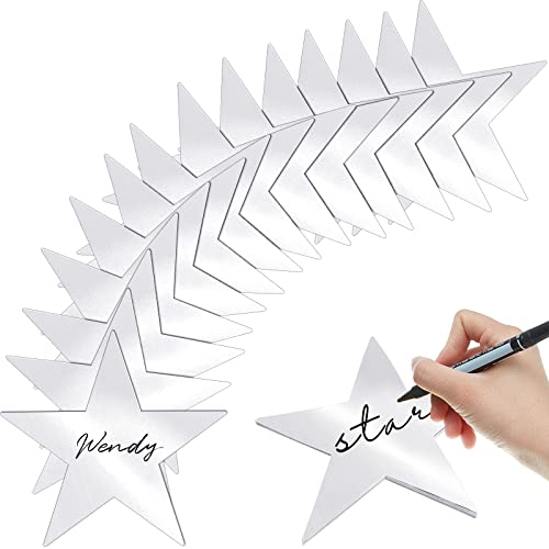 image for Leinuosen 80 Pieces Stars Cutouts Glitter Double Printed Paper Cardboa