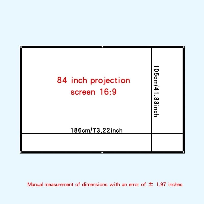Pantalla portátil para proyector de 84 pulgadas polyester miniatura 7