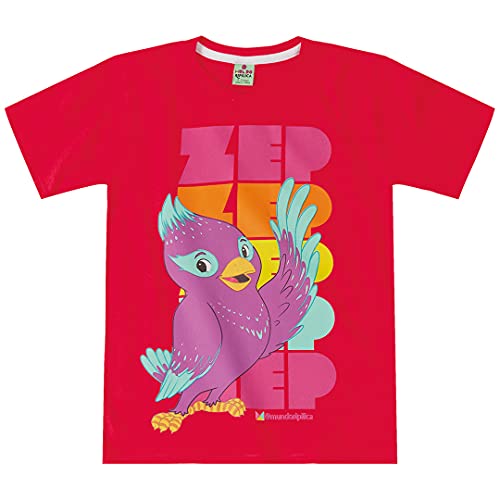 Camiseta em meia malha, Mundo Ripilica, meninas, Vermelha, 5