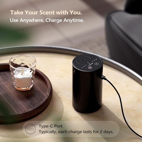 Airversa 2 Pack AN8 Waterless Diffuser for Essential Oil, Black + Black by Airversa - Image 4
