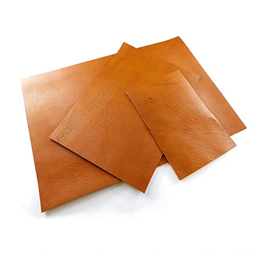 ヌメ革 ワケあり (茶色, 2.0mm × A4) 3枚 ヌメ革 ワケあり (茶色, 2.0mm × A4) 3枚