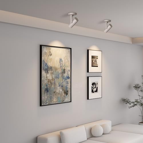 Aisilan 12W LED Zoomable Ceiling Spotlight, Dimmable Surface Mount Adjustable 10°-55° Beam, CRI97 3000K Warm White, Flicker-Free Accent Light for Pictures on Wall, Living Room, Hallway, White by a Aisilan - Image 8
